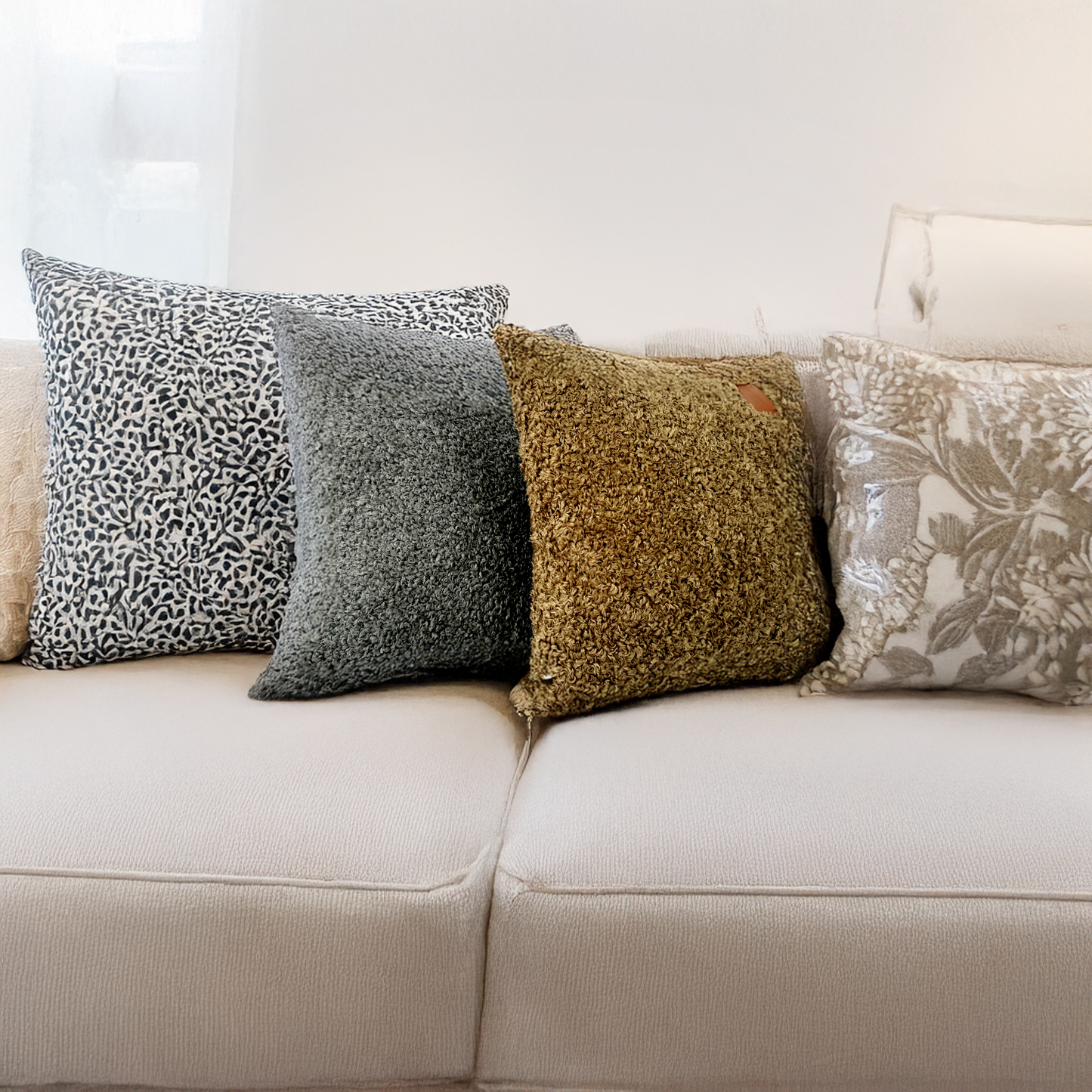 Fluffery Cozy Teddy Throw Pillow, Brown (18" x 18" / 45 x 45 cm)