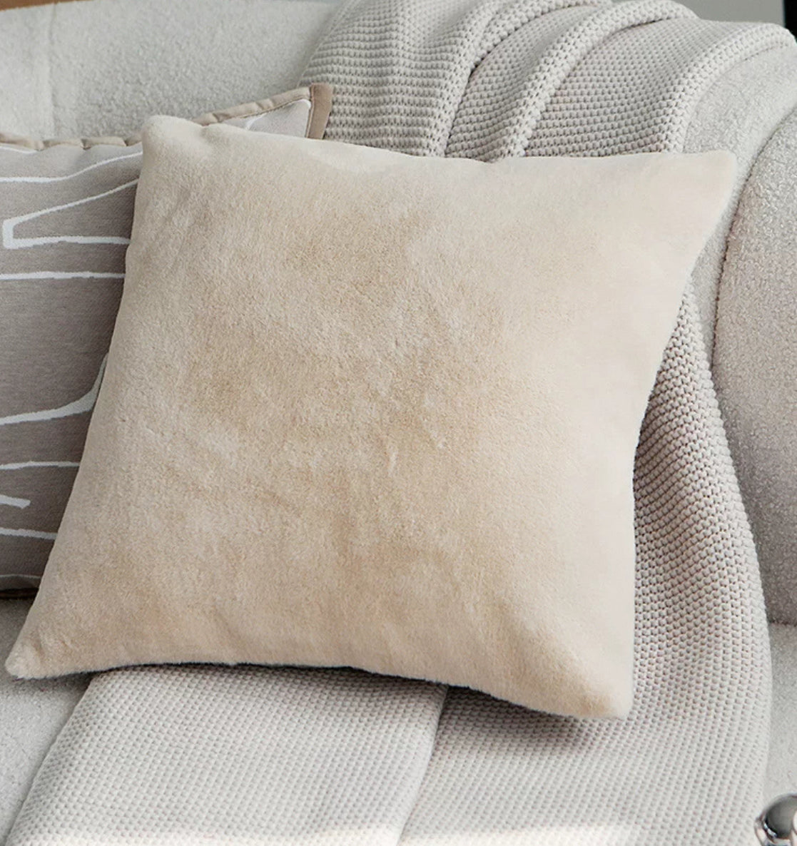 Solid Color Plush Soft Square Throw Pillow 18" x 18" Decor