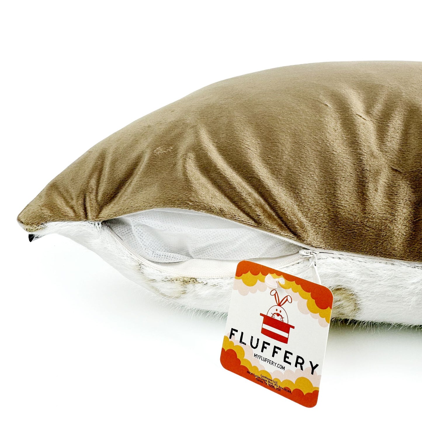 Soft Butterfly Throw Pillow, Short Fur (18" x 18" / 45 x 45 cm)