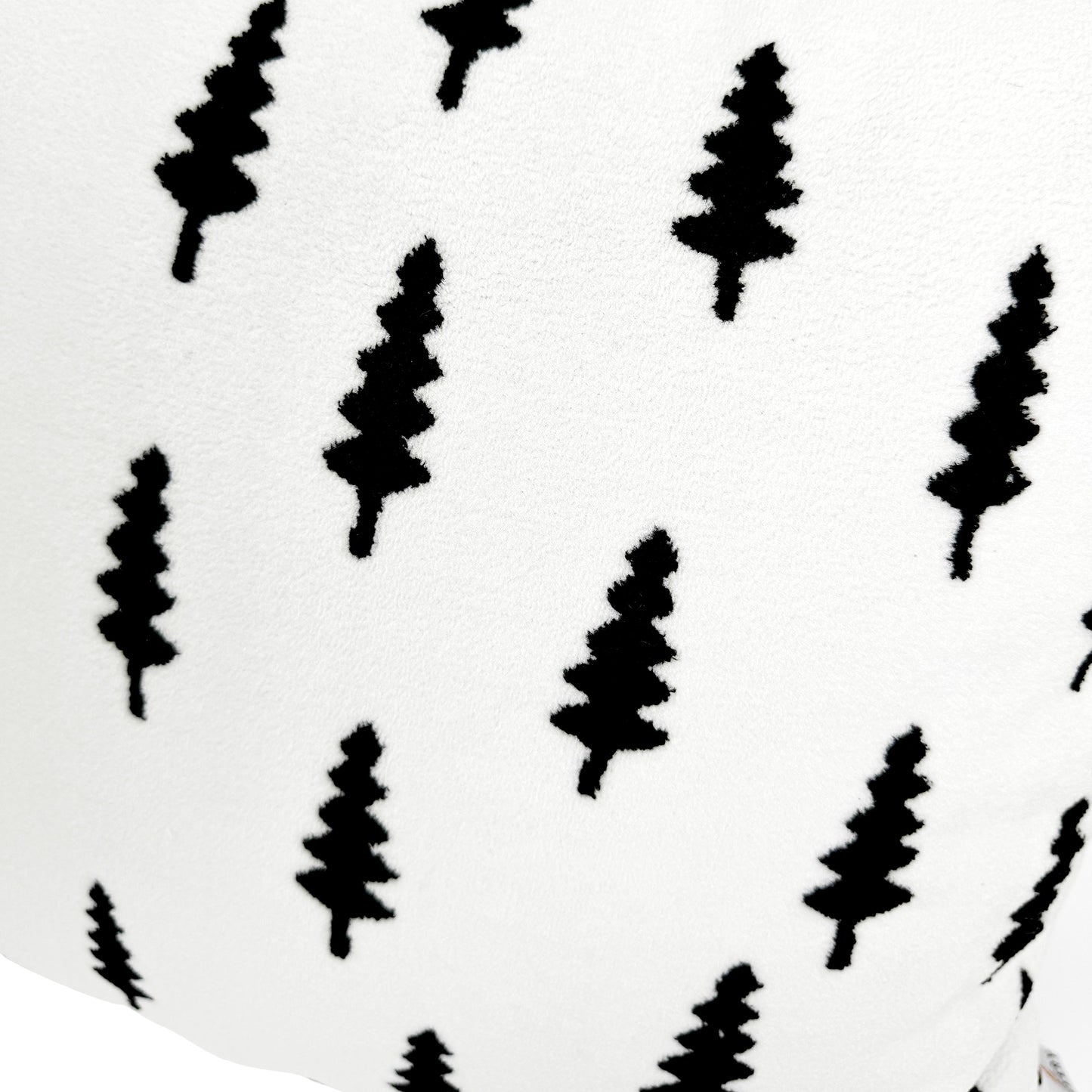 Cozy Pine Tree Throw Pillow, Black (18" x 18" / 45 x 45 cm)