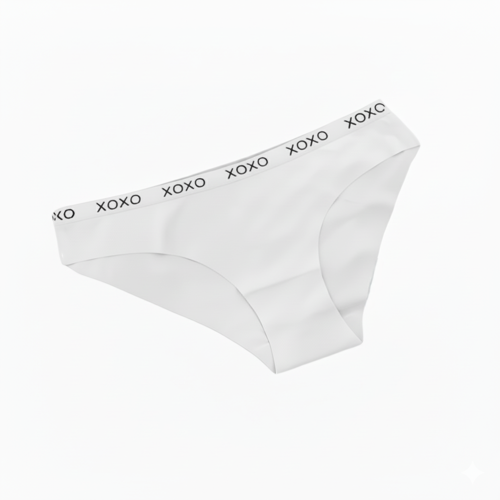 Texlina Women’s Seamless Hipster Briefs with XOXO Logo Waistband – LoveFlex™ Everyday Collection( 10 PCS/Pack)