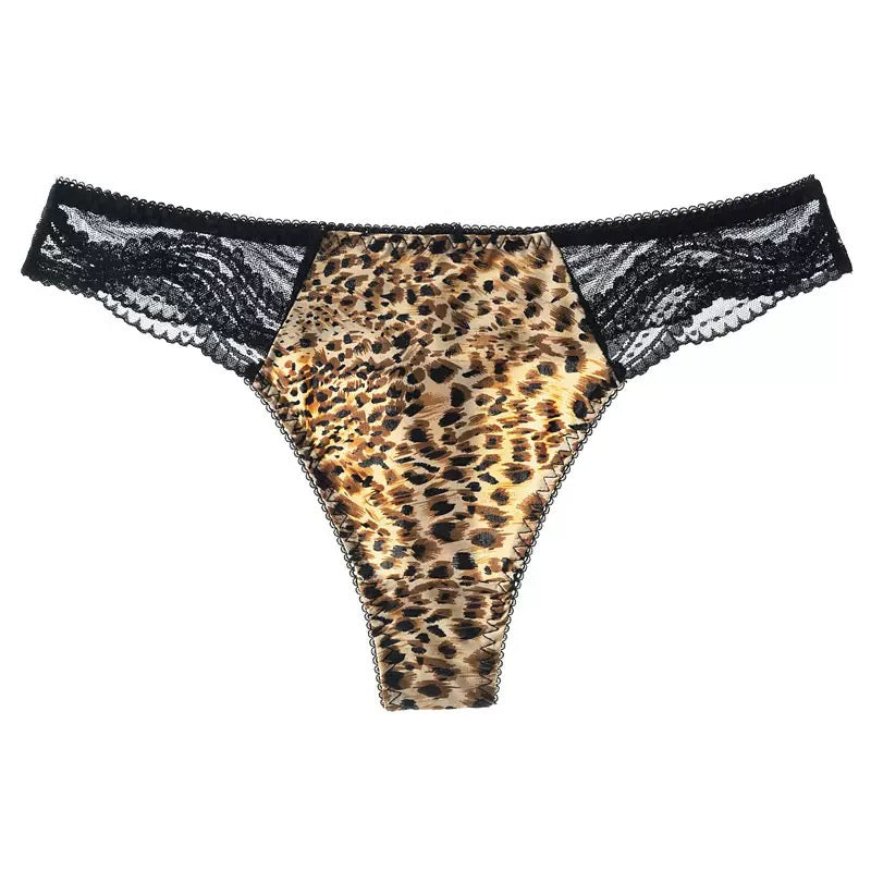 Texlina Women’s Animal Print Lace Thong – WildLuxe™ Fierce & Flirty Collection( 10 PCS/Pack)