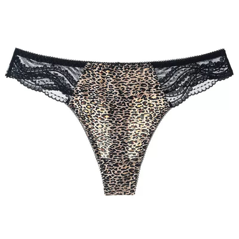 Texlina Women’s Animal Print Lace Thong – WildLuxe™ Fierce & Flirty Collection( 10 PCS/Pack)