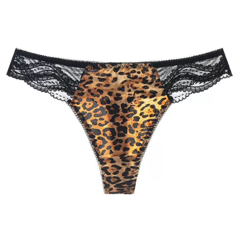 Texlina Women’s Animal Print Lace Thong – WildLuxe™ Fierce & Flirty Collection( 10 PCS/Pack)