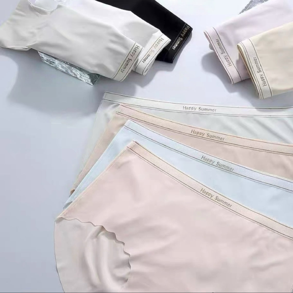 Texlina Women’s Seamless Mid-Rise Briefs with Laser Cut Edges – Happy Summer™ AirFit Collection( 10 PCS/Pack)