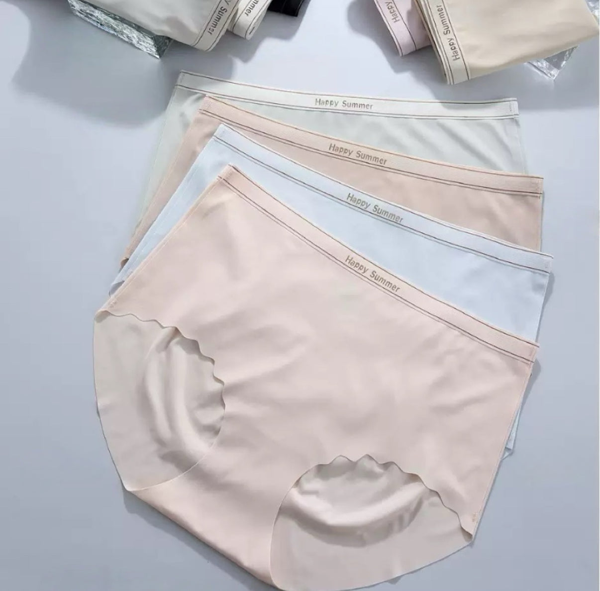 Texlina Women’s Seamless Mid-Rise Briefs with Laser Cut Edges – Happy Summer™ AirFit Collection( 10 PCS/Pack)