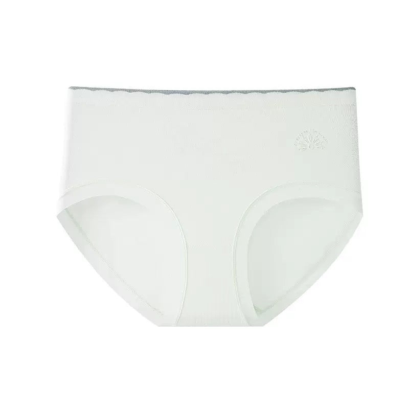 Texlina Women’s Seamless Mid-Rise Briefs with Embossed Logo – SoftSkin™ Pastel Series( 10 PCS/Pack)