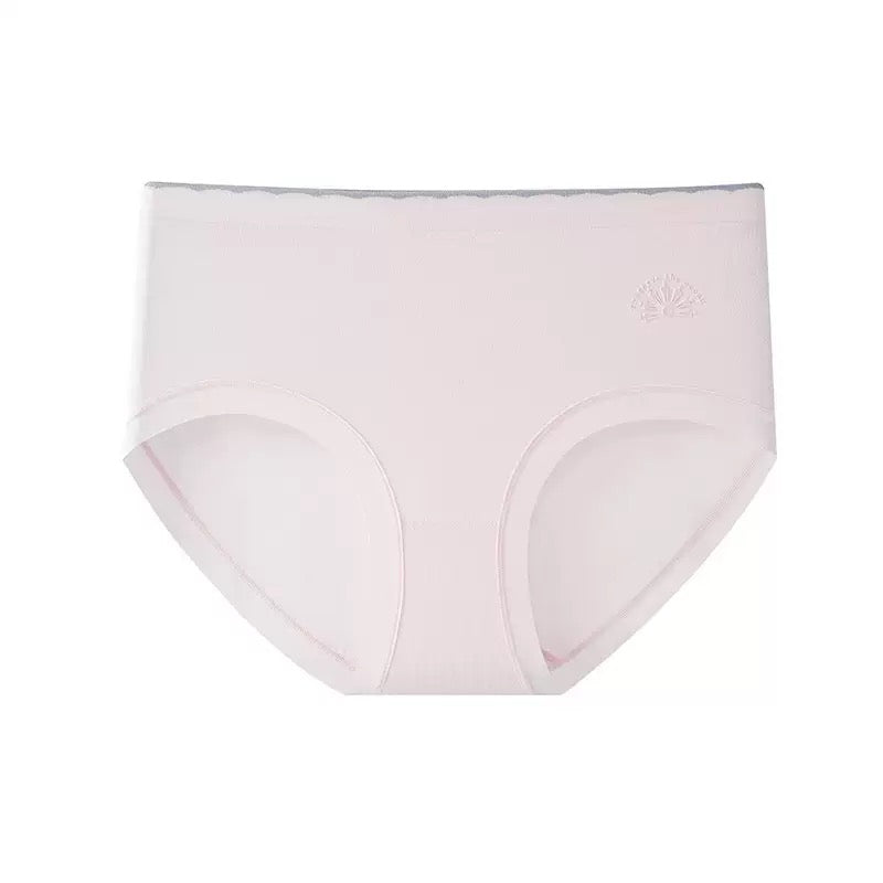 Texlina Women’s Seamless Mid-Rise Briefs with Embossed Logo – SoftSkin™ Pastel Series( 10 PCS/Pack)