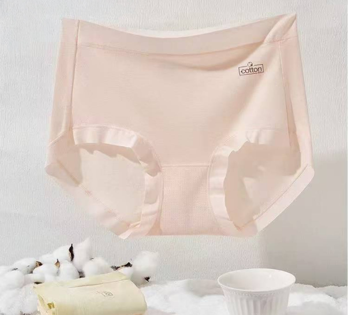 Texlina Women’s Seamless Mid-Rise Briefs with Satin Trim – Assorted Color Packs( 10 PCS/Pack)