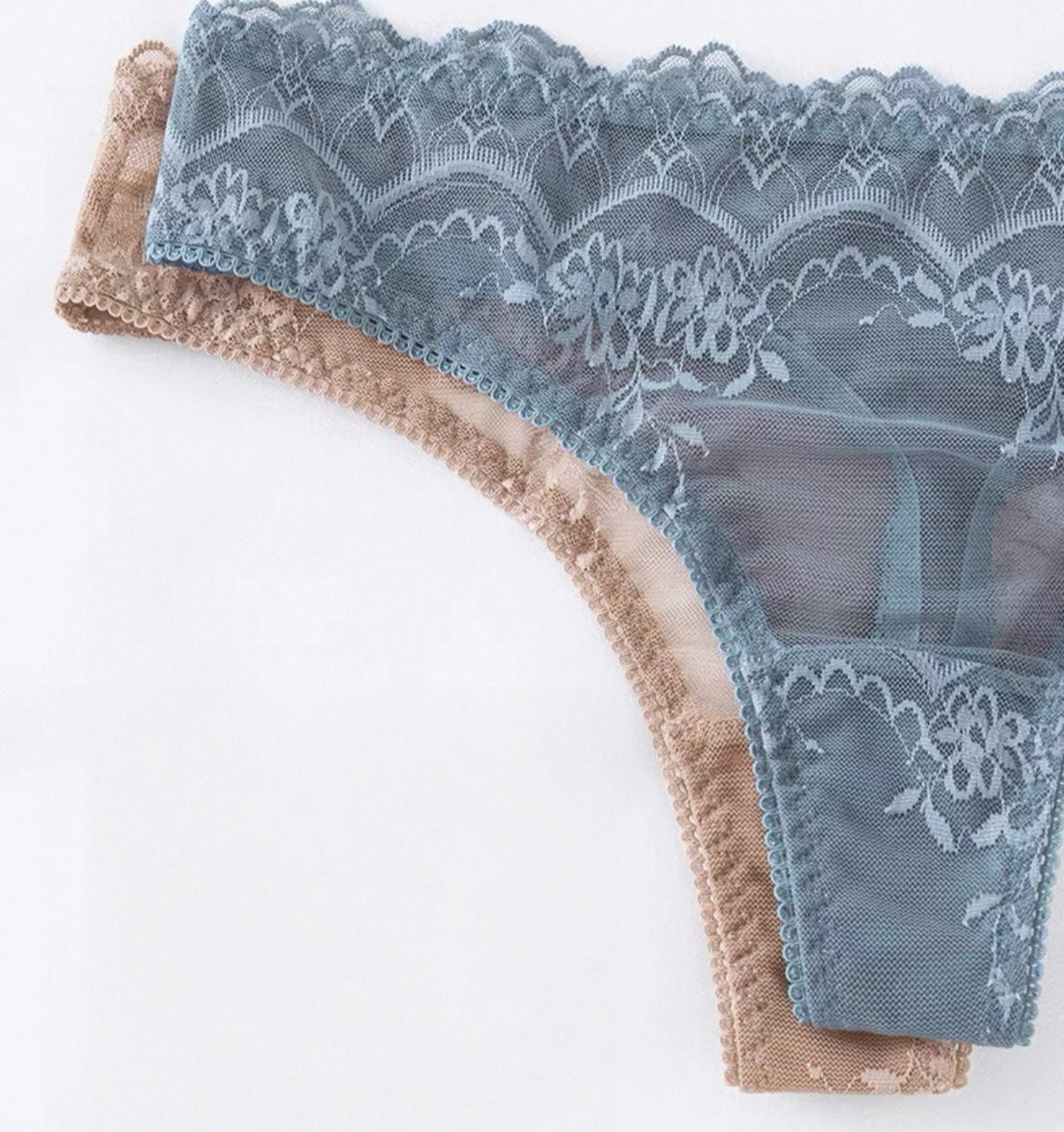 Texlina Women’s Lace-Trim Mesh Thong – RomanceLuxe™ Delicate Charm Collection( 10 PCS/Pack)
