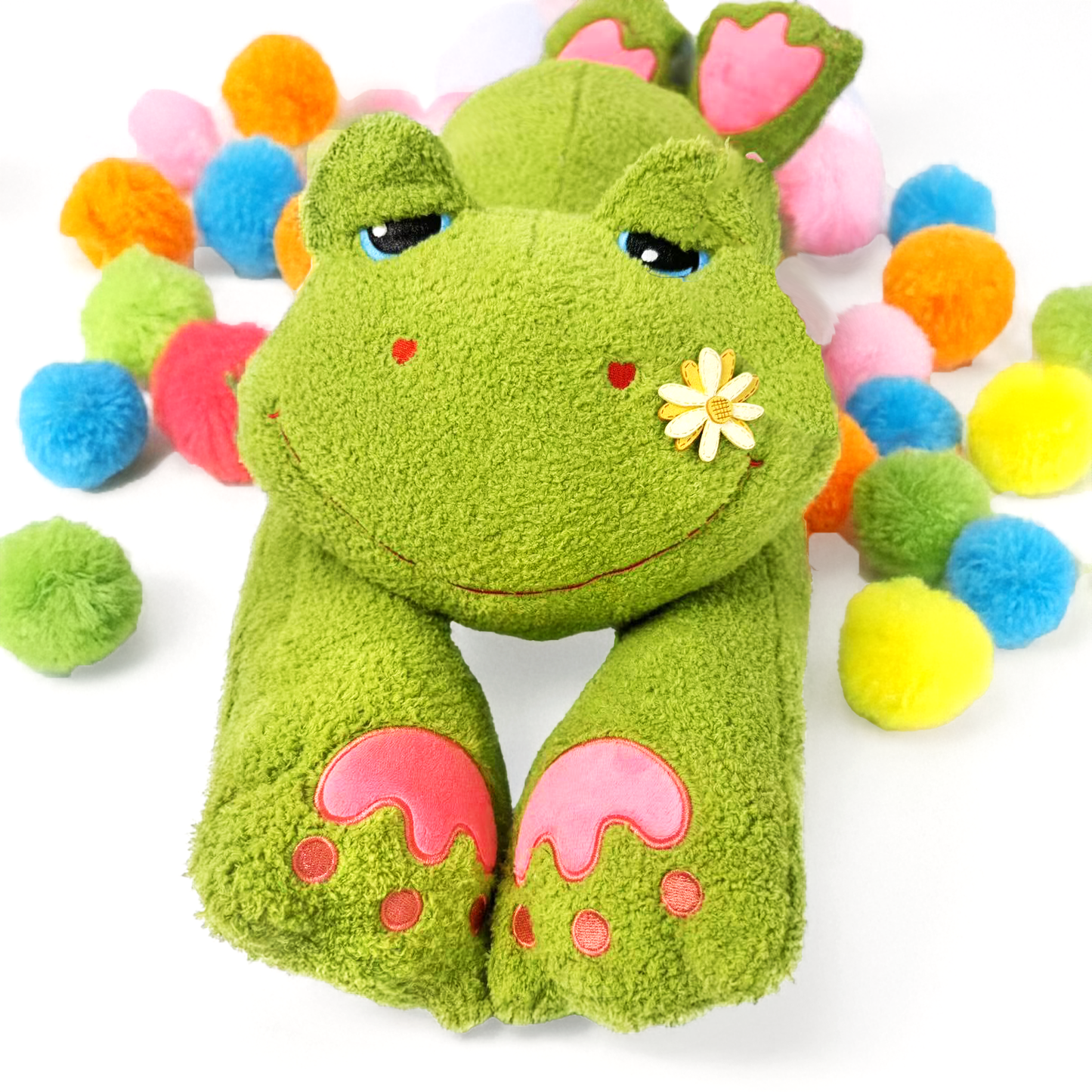 Fluffery Green Frog Plush Sleeping Pillow (39" / 100 cm)