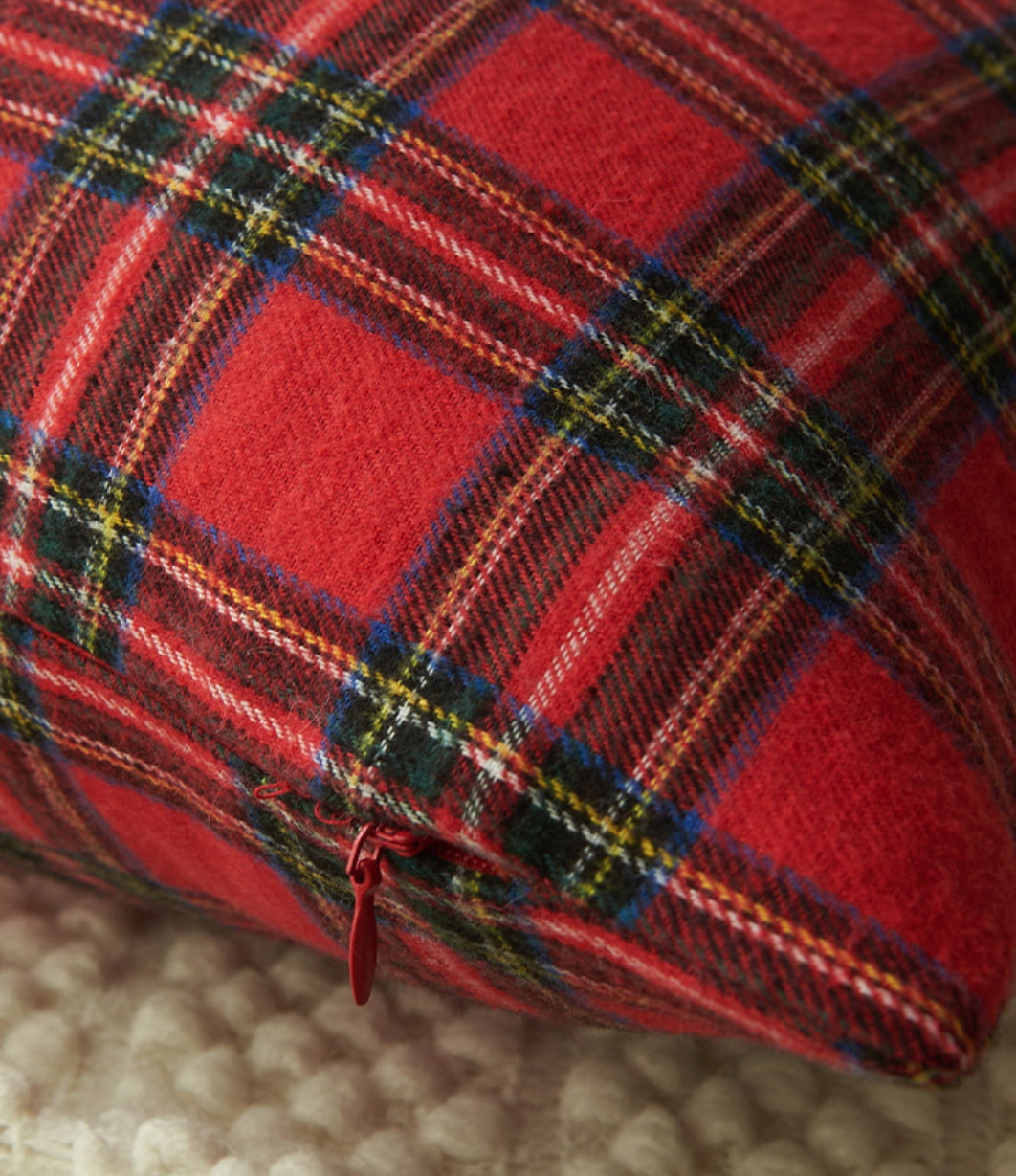 Christmas Plaid Throw Pillow Decorate 12"x20" Holiday Decor