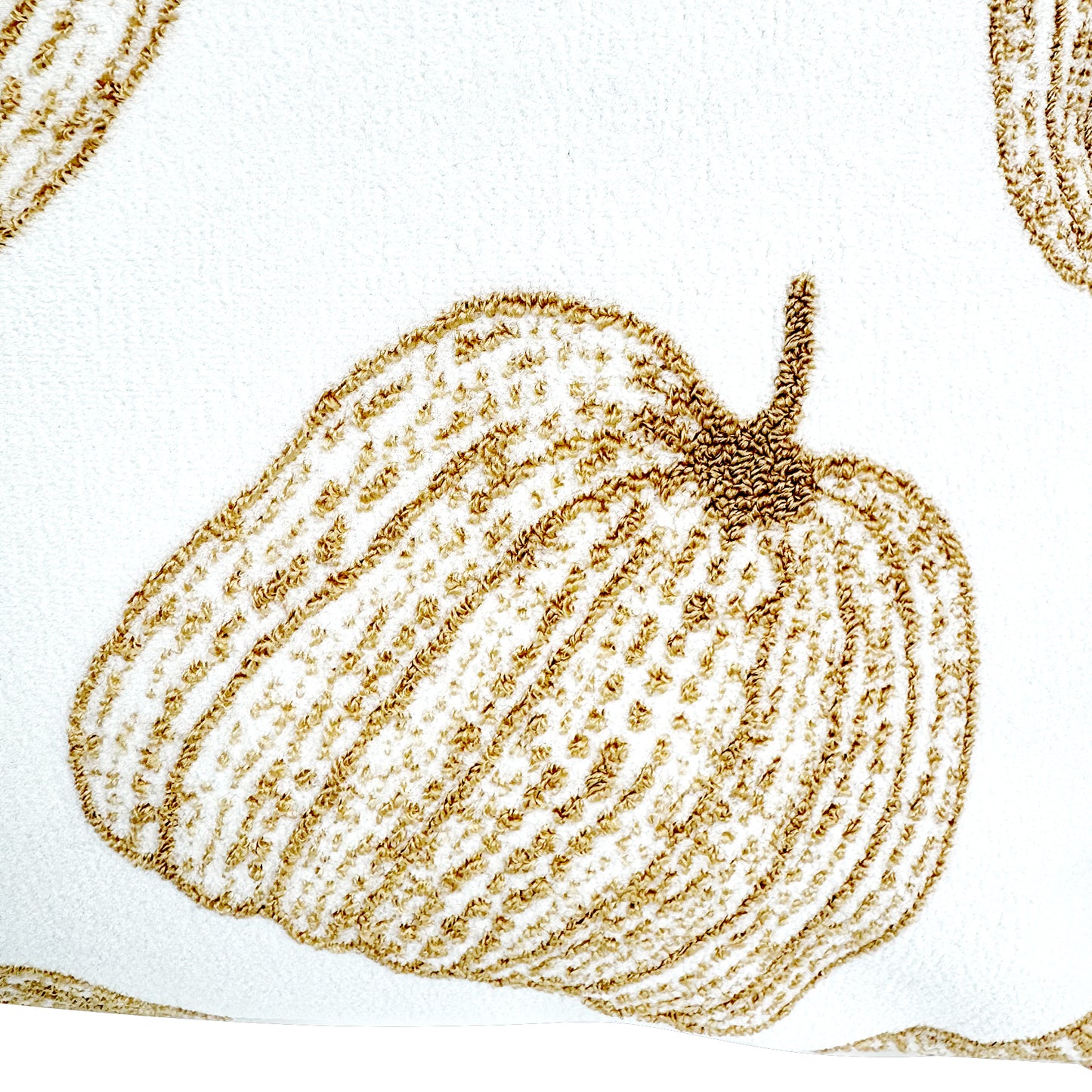 Fluffery Cozy Pumpkin Throw Pillow, Yellow (18" x 18" / 45 x 45 cm)