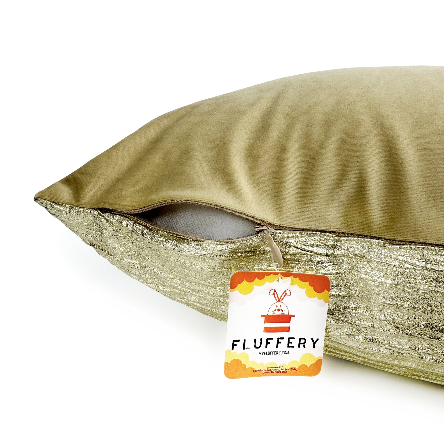 Faux Leather Throw Pillow, Gold (18" x 18" / 45 x 45 cm)