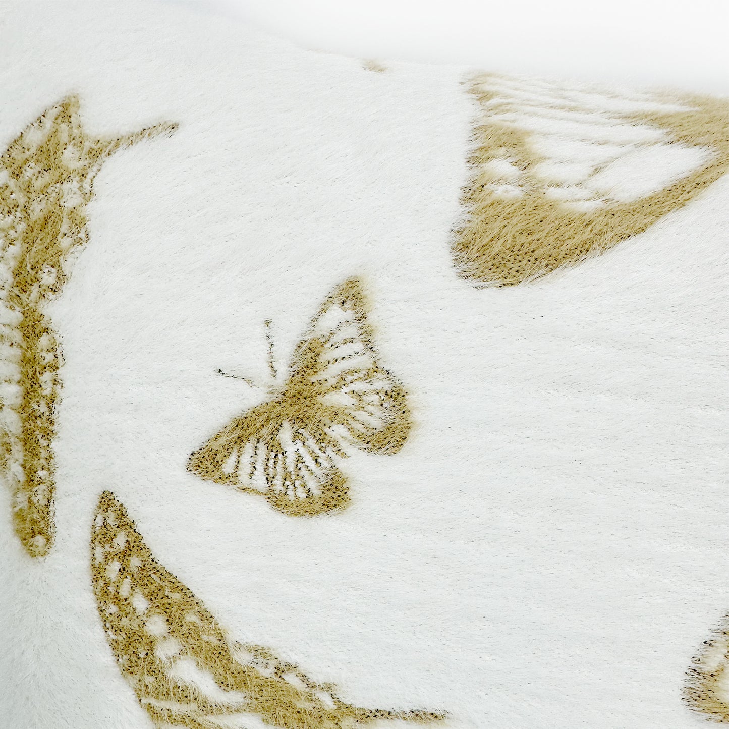 Soft Butterfly Throw Pillow, Short Fur (18" x 18" / 45 x 45 cm)