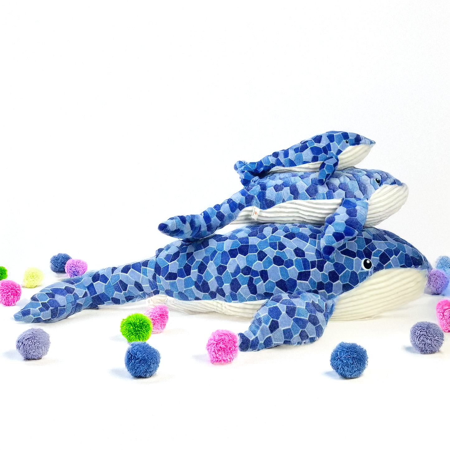 Fluffery Blue Whale Plush Toy (20" / 50 cm, 35" / 90 cm, & 59" / 150 cm)