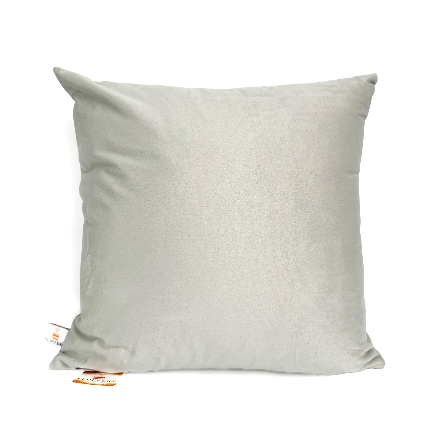 Faux Leather Throw Pillow, Silver (18" x 18" / 45 x 45 cm)