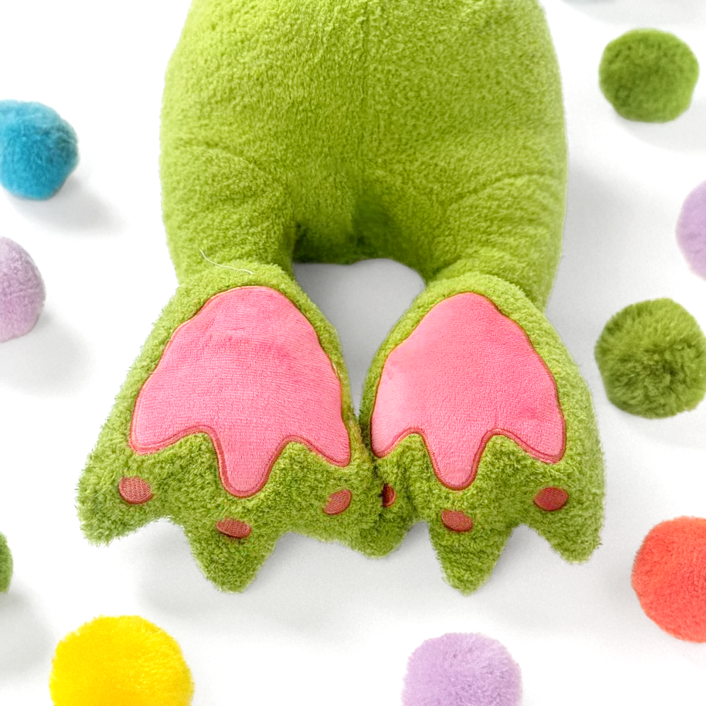 Fluffery Green Frog Plush Sleeping Pillow (39" / 100 cm)