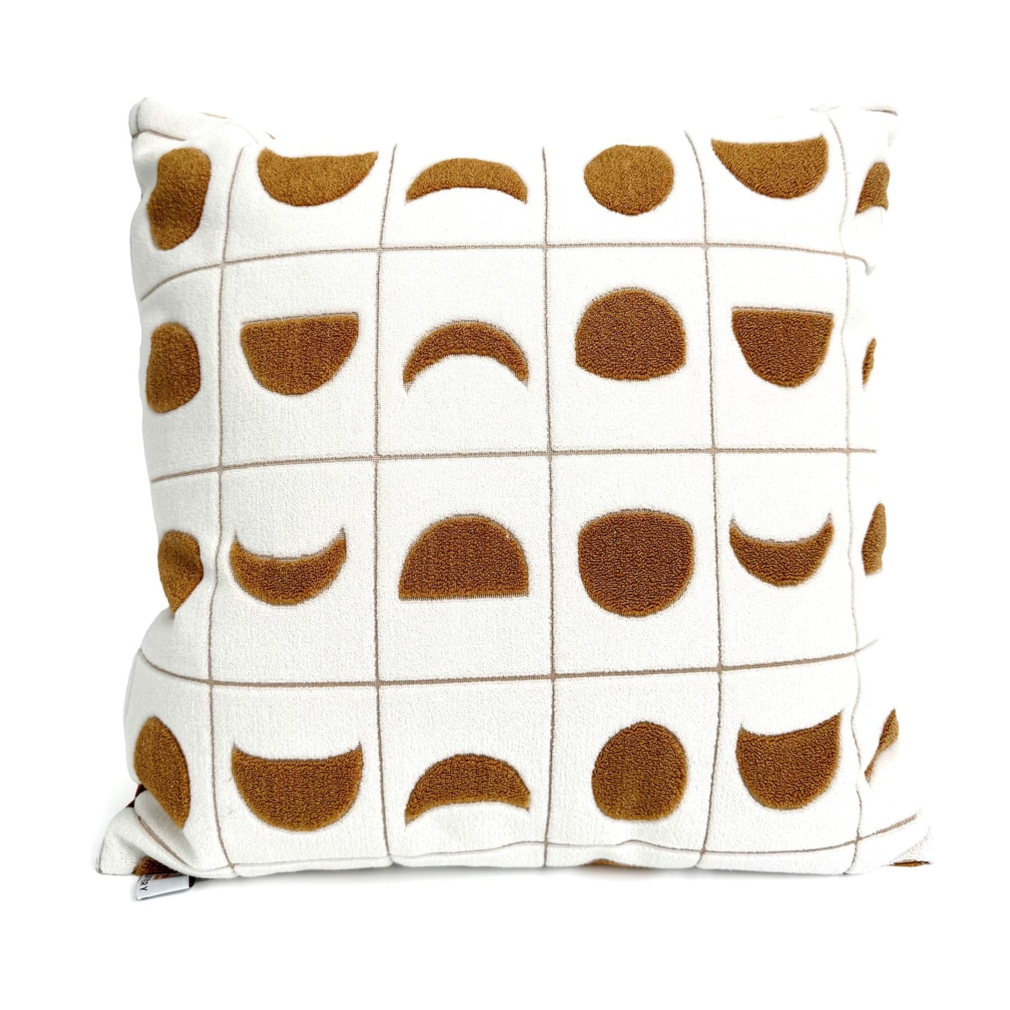 Cozy Moon Phase Throw Pillow, Yellow (18" x 18" / 45 x 45 cm)