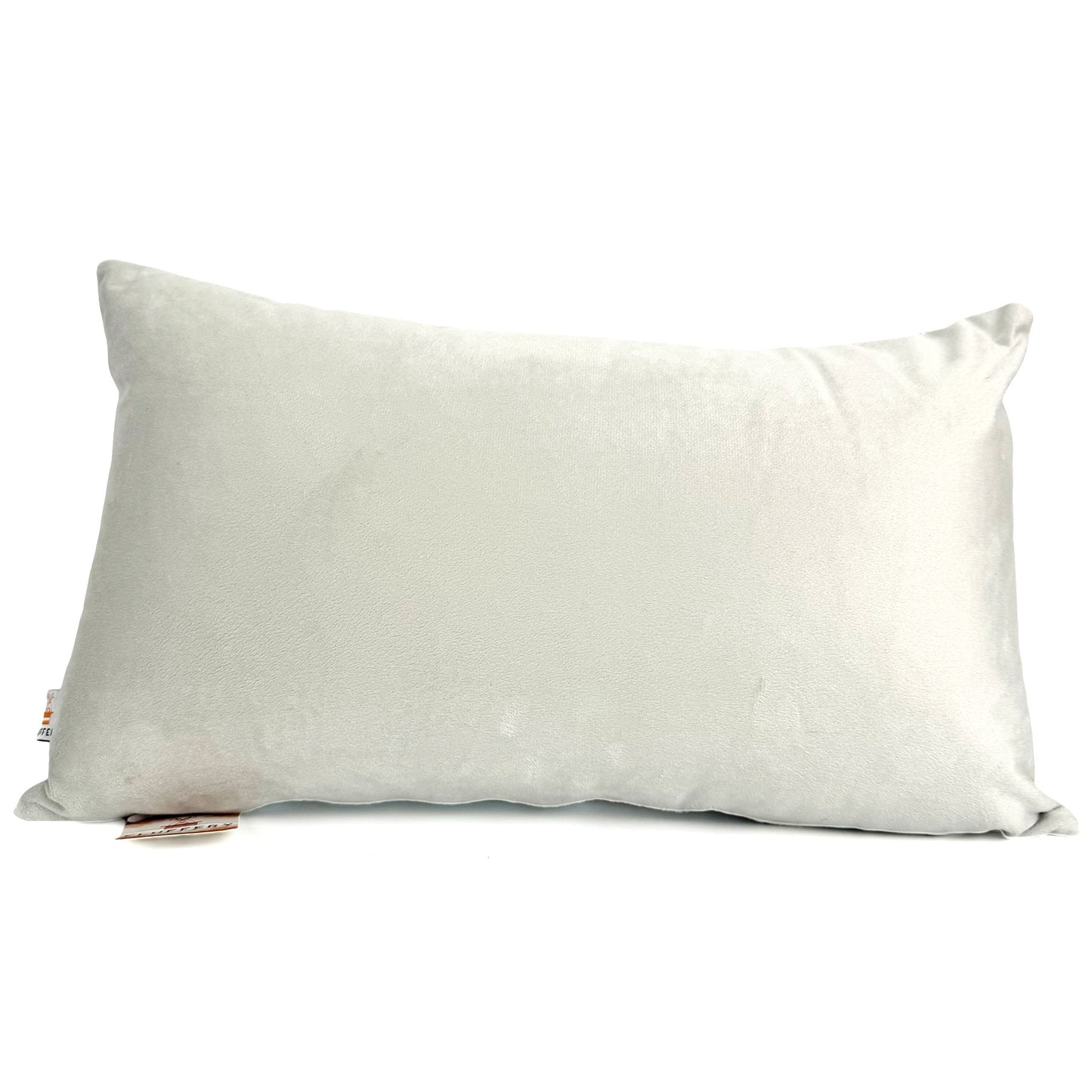 Faux Leather Throw Pillow, Silver (12" x 20" / 30 x 50 cm)
