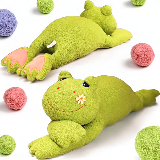 Fluffery Green Frog Plush Sleeping Pillow (39" / 100 cm)
