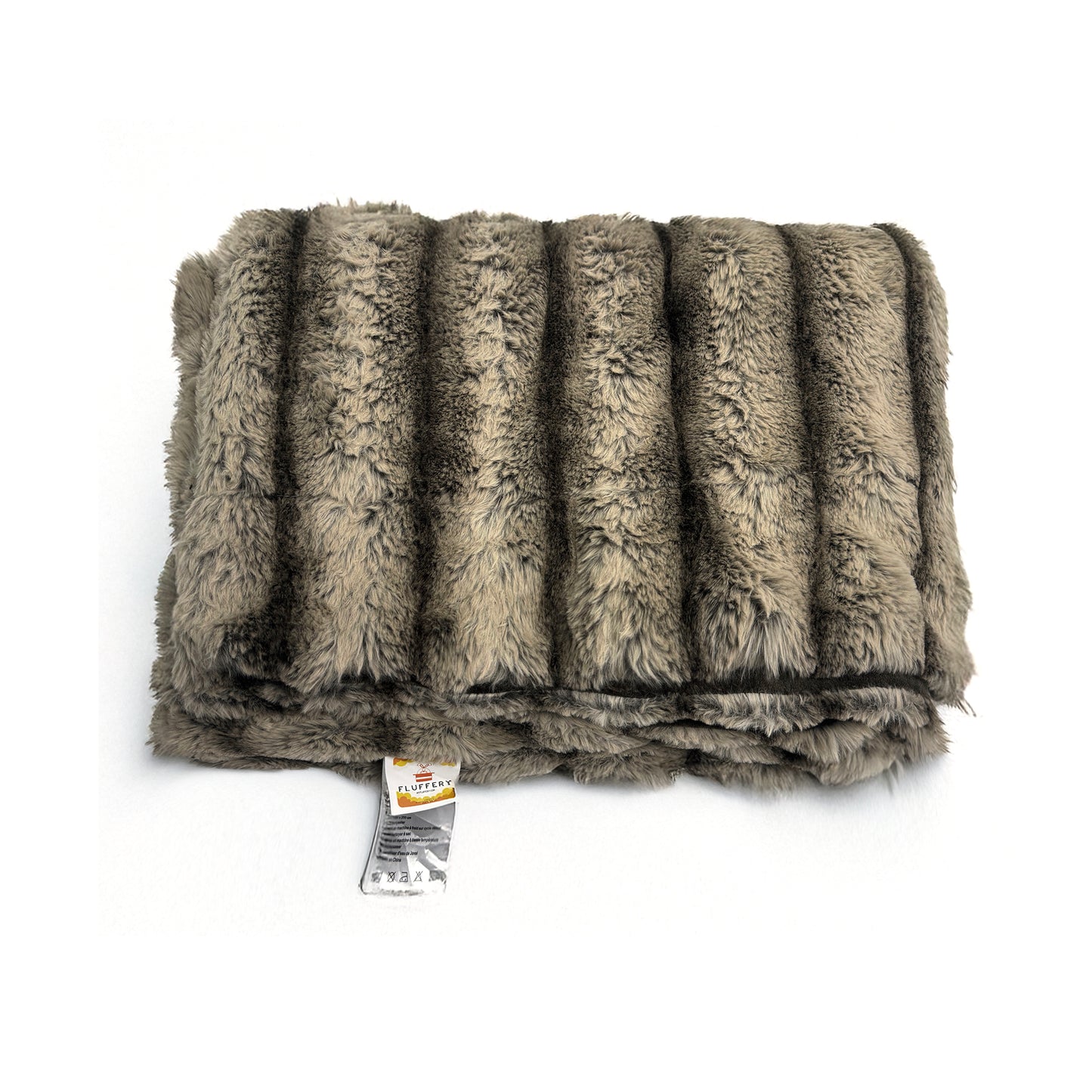 Ultra Soft Faux Rabbit Fur Throw Blanket, Brown, Queen Size (60" x 80" / 150 x 200 cm)