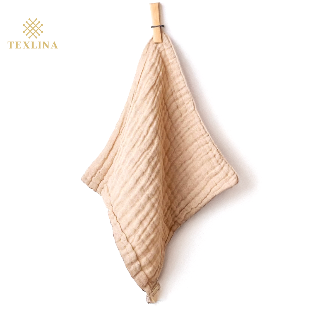 Texlina CloudSoft Cotton Gauze Washcloth - Brown