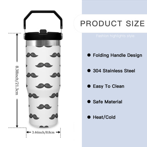 Custom 30oz Stainless Steel Travel Tumbler with Handle (Car Cup)