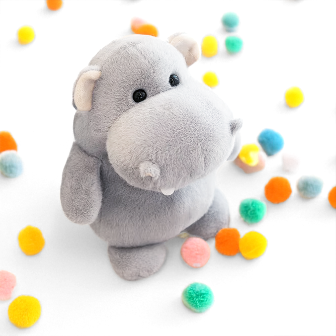 Fluffery Happy Hippo Plush Toy (10" / 25 cm)