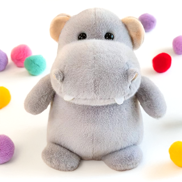 Fluffery Happy Hippo Plush Toy (10" / 25 cm)