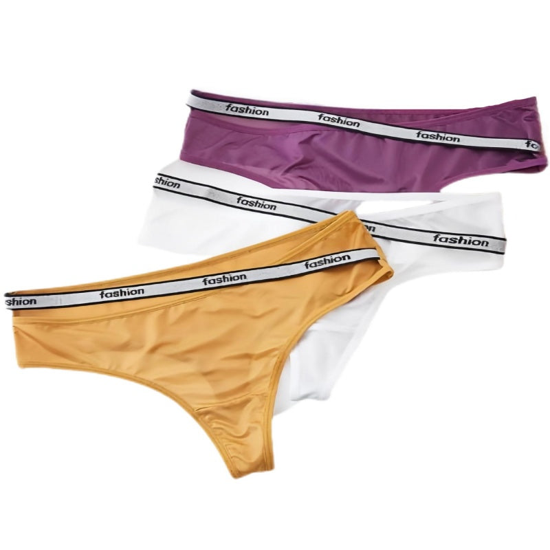 Texlina Women’s Sporty Stretch Thong with “Fashion” Elastic Waistband – StreetFlex™ Urban Basics Series