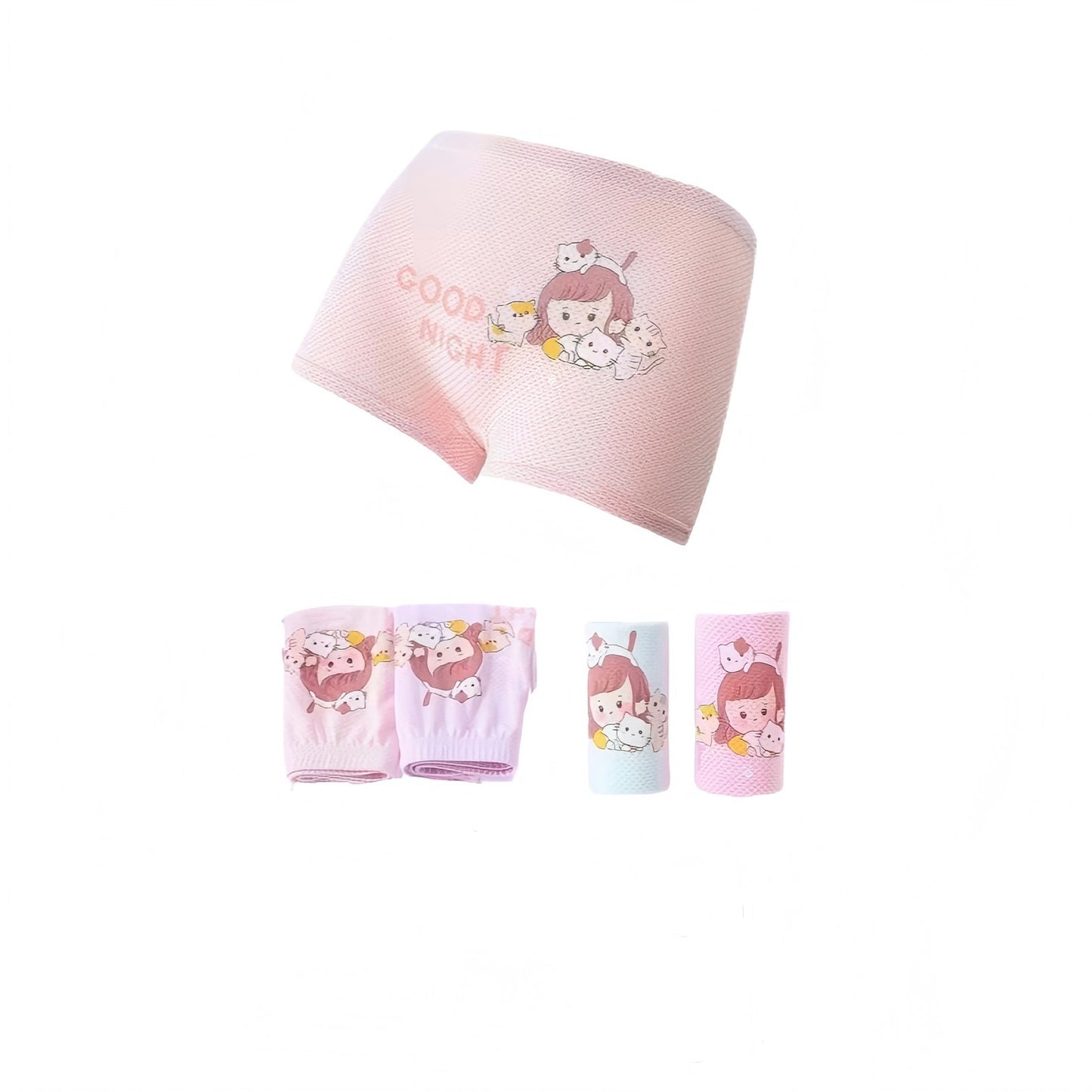 Texlina Good Night Mesh Girls’ Underwear – Cartoon Animal Print
