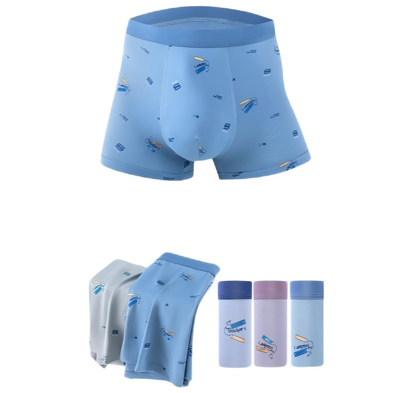 Texlina Boys’ Ice Silk Airplane Print Boxer Briefs – ChillFlex™ Adventure Series