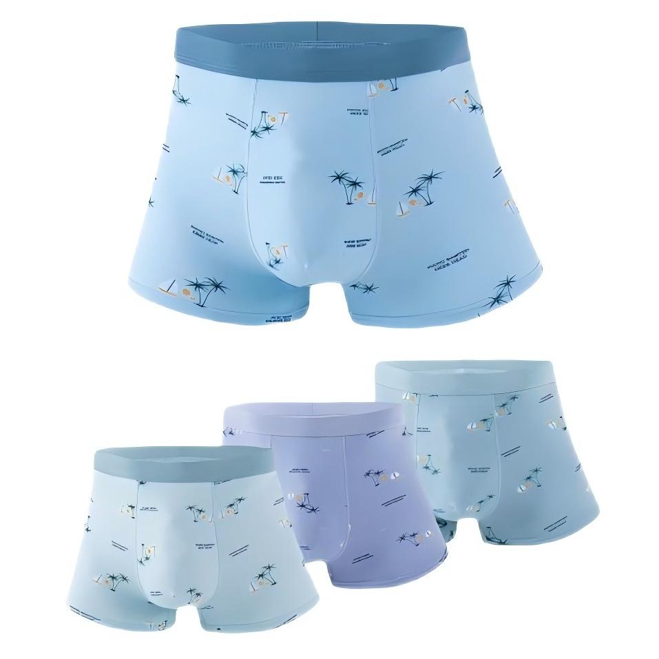 Texlina Boys’ Ice Silk Tropical Print Boxer Briefs – ChillFlex™ Island Days Series