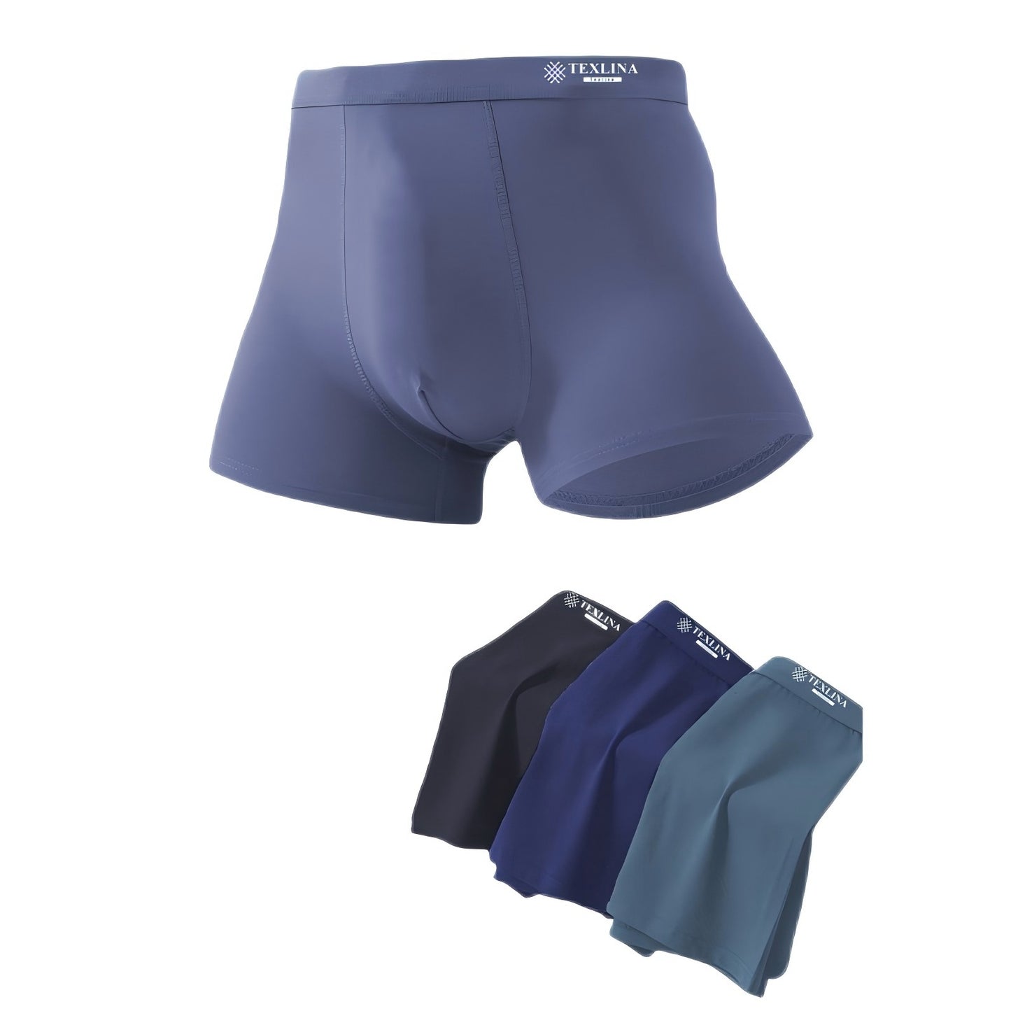 Texlina Men’s Ice Silk Logo Boxer Briefs – TEXLINA™ Signature Series