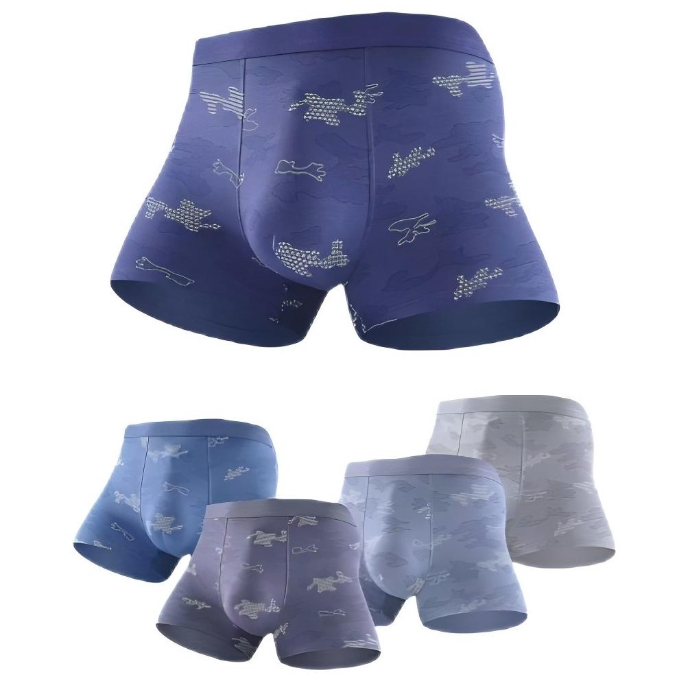 Texlina Men’s Ice Silk Camouflage Animal Print Boxer Briefs – ActiveCool™ Motion Series