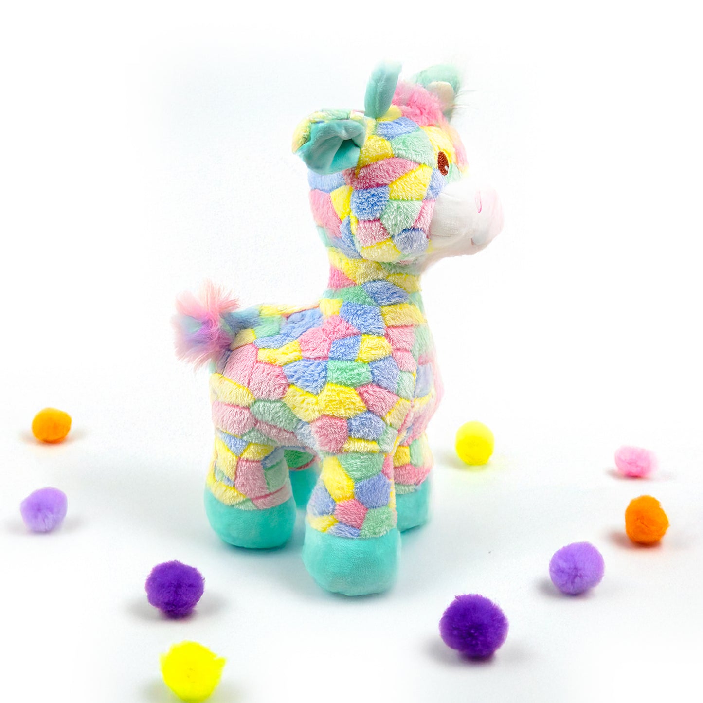 Fluffery Standing Rainbow Giraffe Plush Toy (20" / 50 cm)