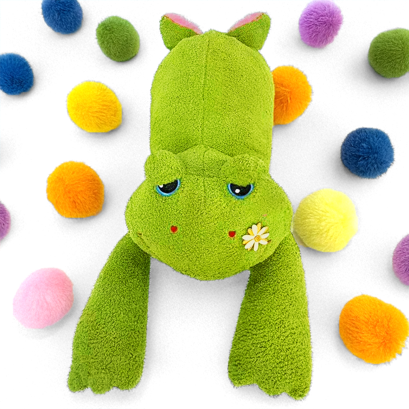 Fluffery Green Frog Plush Sleeping Pillow (39" / 100 cm)