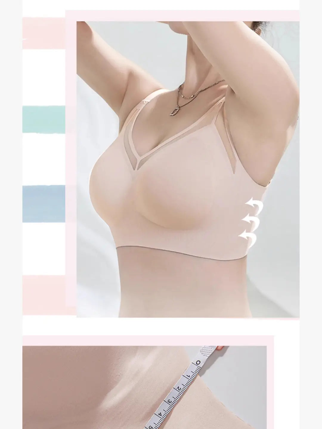 Texlina Women’s Sheer Strap Wireless Bra – AeroLift™ Contour Series (12 PCs/Pack)
