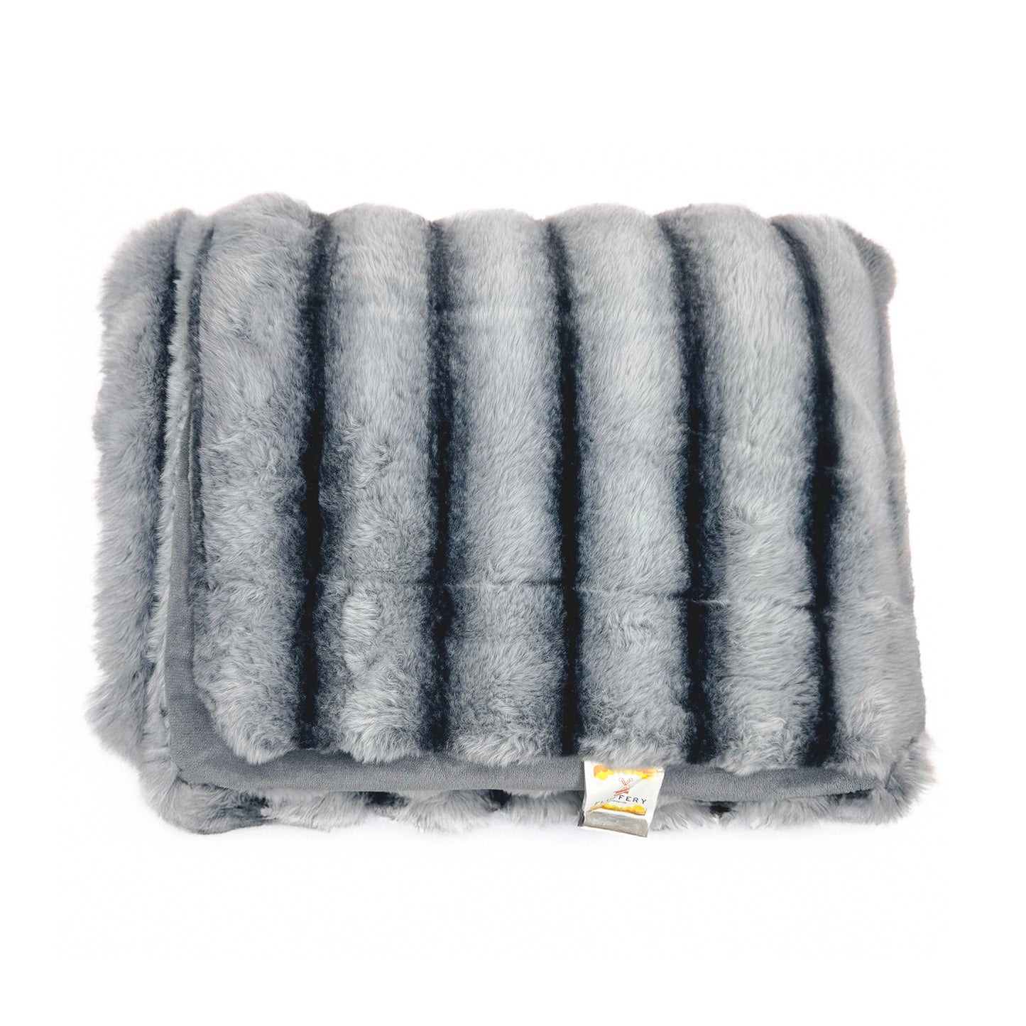 Ultra Soft Faux Rabbit Fur Throw Blanket, Bluish Grey, Queen Size (60" x 80" / 150 x 200 cm)