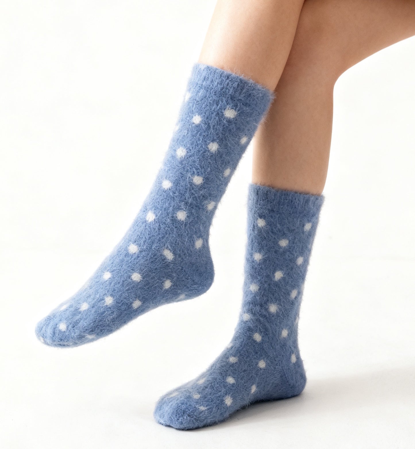 Furry Warm Polka Dot Socks Acrylic Wool Chritsmas Gift 1 CTN