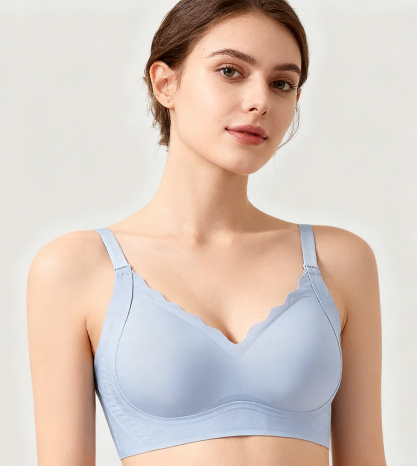 Texlina Women’s Scallop-Edge Wireless Bra – CloudCurve™ SoftFit Series