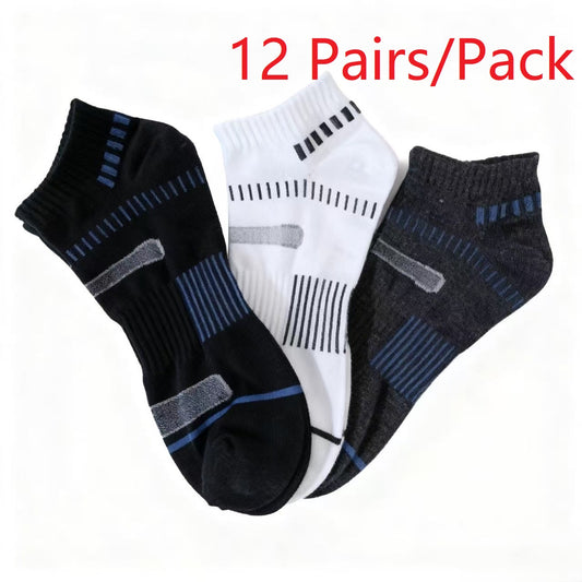 Mens Cushioned Athletic Low-Cut Socks  Moisture-Wicking