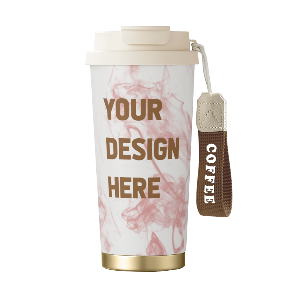 Custom 16oz Double Wall Stainless Steel Travel Tumbler BPA-Free PP Lid