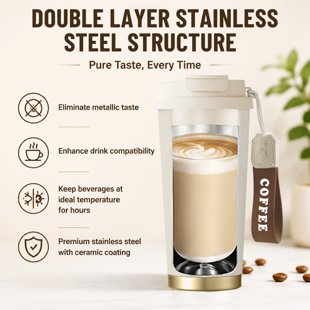 Custom 16oz Double Wall Stainless Steel Travel Tumbler BPA-Free PP Lid