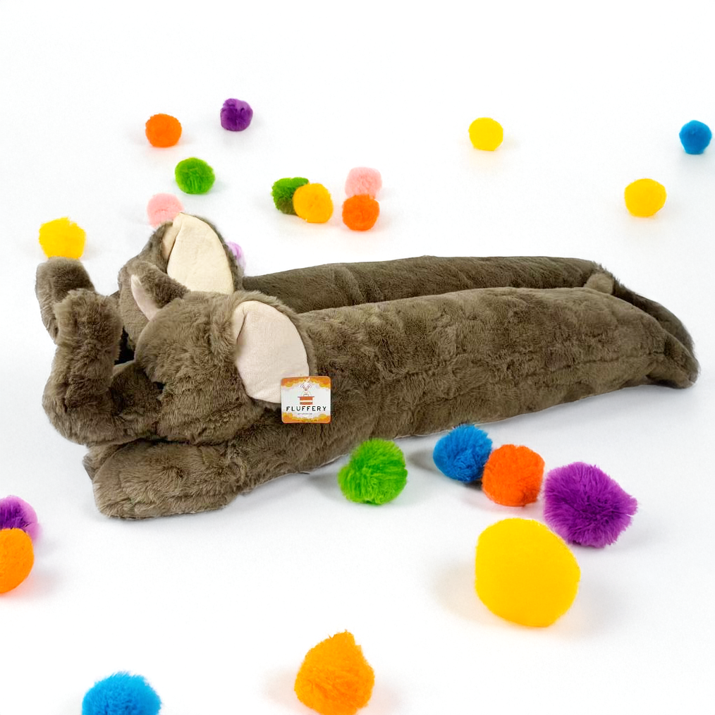 Fluffery Elephant Plush Sleeping Pillow (37" / 95 cm & 45" / 115 cm)