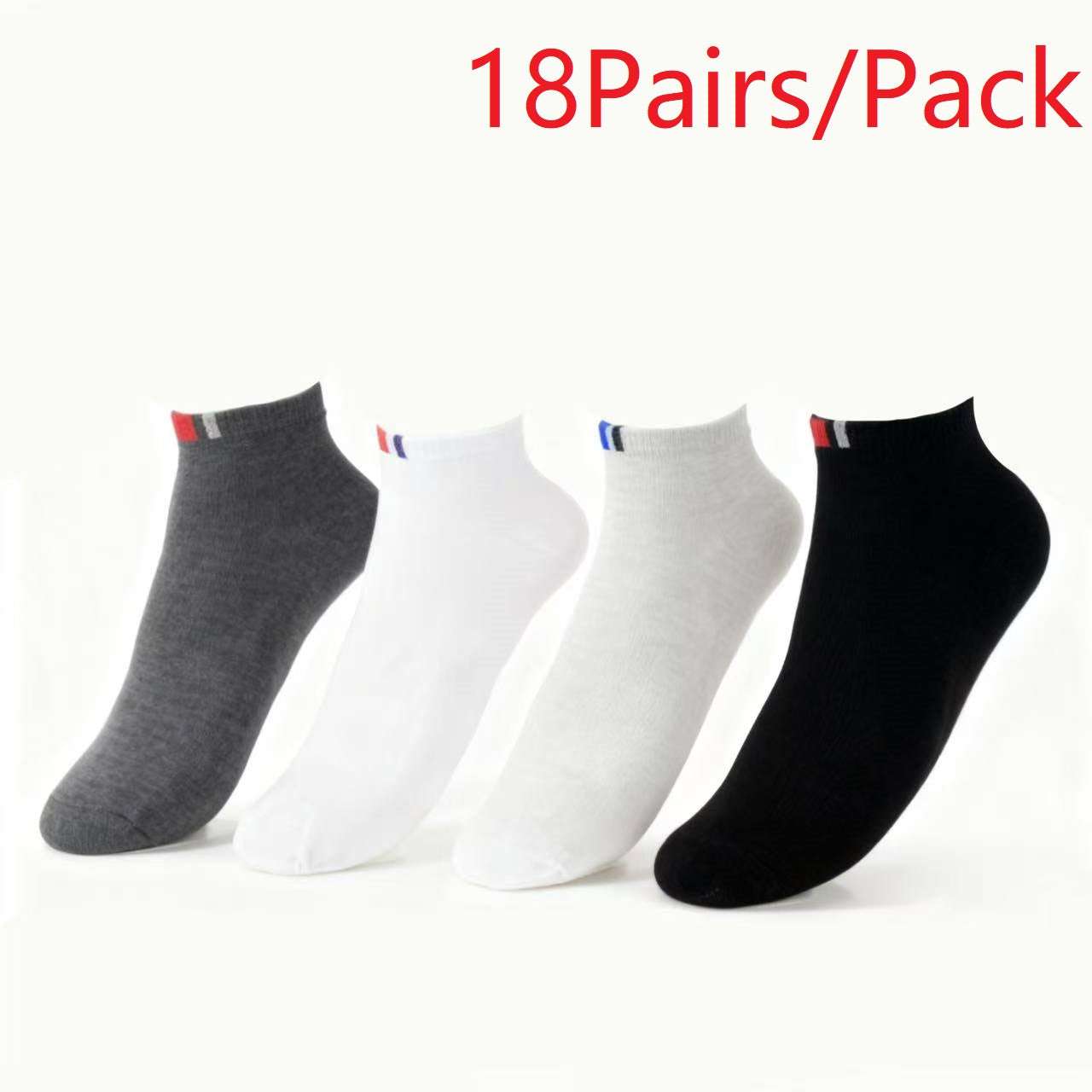 Men's Low-Cut Ankle With Striped Accent Socks