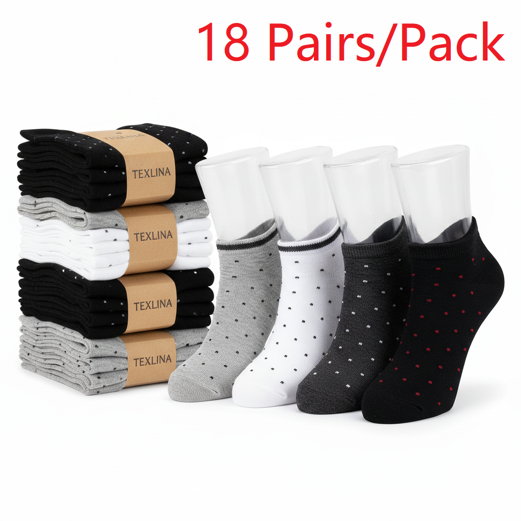 Women's Low-Cut Dot Ankle Socks Yarn Elastic Cute Dot