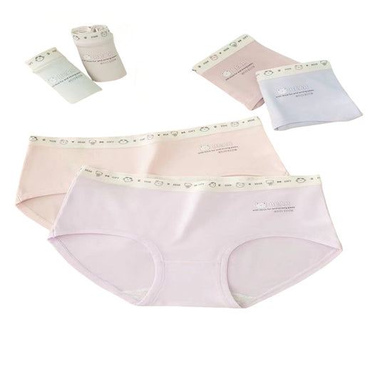 Texlina Women’s Mid-Rise Briefs with Printed Bear Waistband – BEAR Everyday Cutie Collection