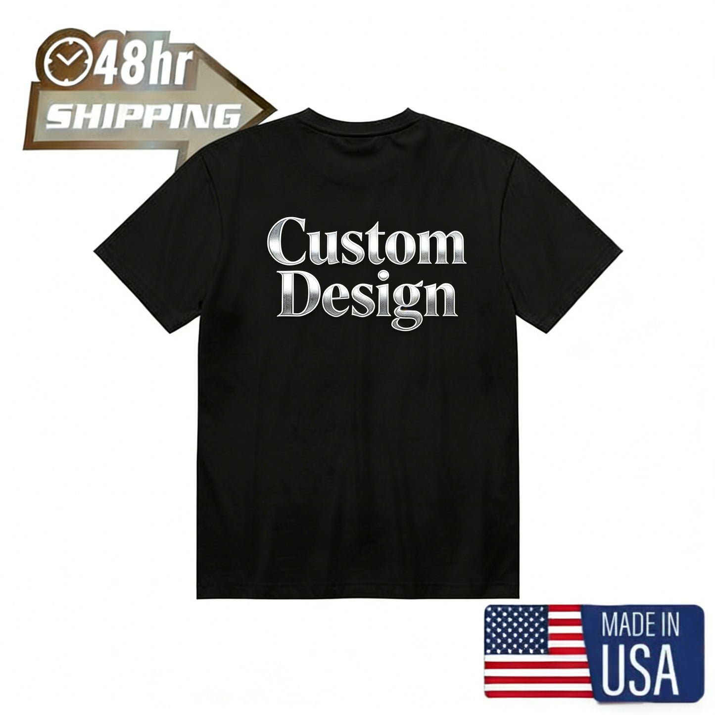 Men's 200g Cotton T-Shirt Custom Design Print Fast Shipping